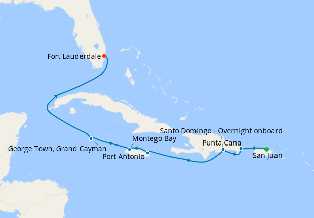 Cruise Itinerary Map