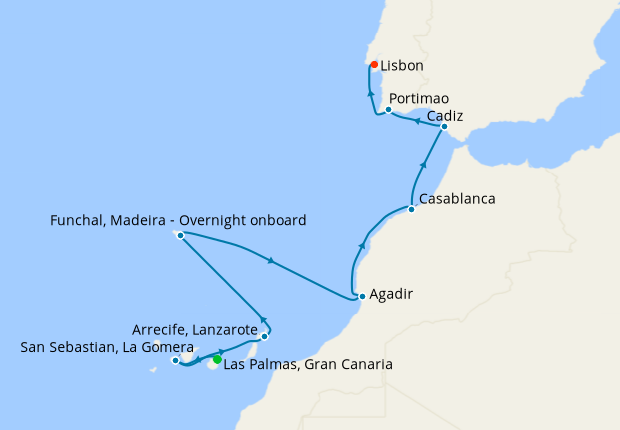 Cruise Itinerary Map