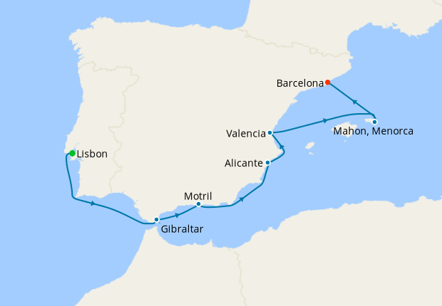 Cruise Itinerary Map