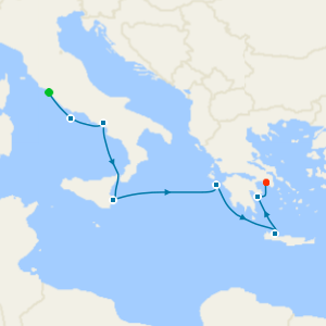 Italian Coasts & Greek Isles from Rome