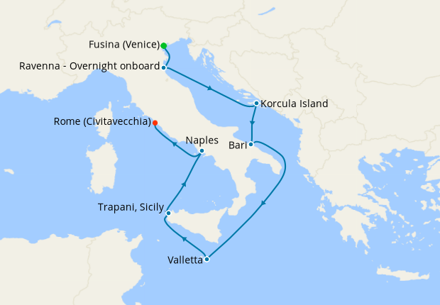 Cruise Itinerary Map