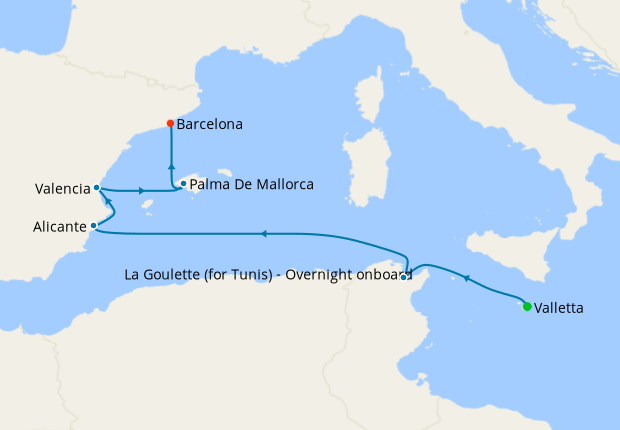 Cruise Itinerary Map