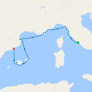 Riviera & Spanish Isles from Rome