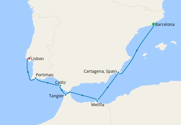 Cruise Itinerary Map