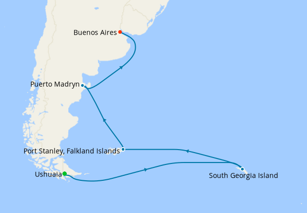 Cruise Itinerary Map