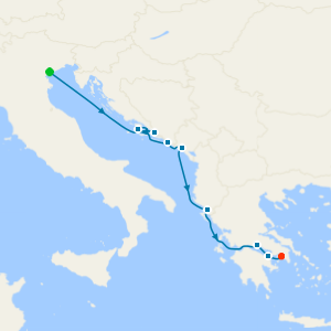 Cruising the Dalmatian Coast & the Ionian Sea from Venice