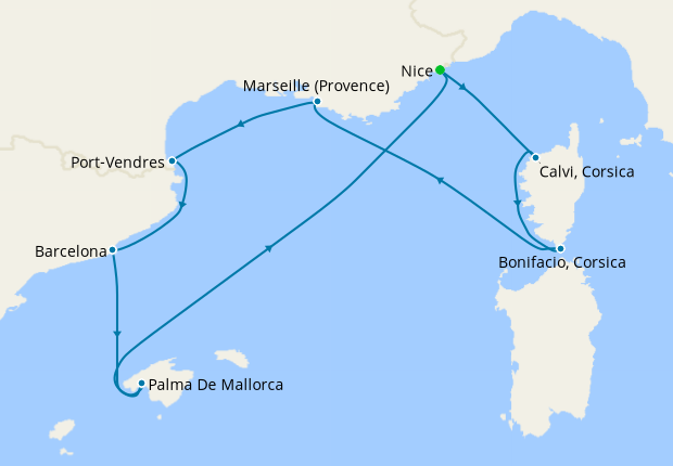Cruise Itinerary Map