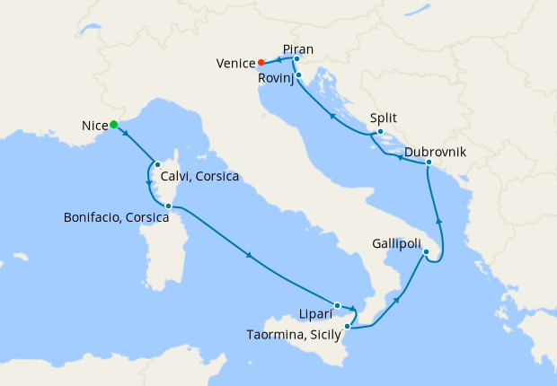 Cruise Itinerary Map