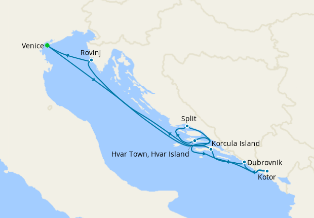 Map of the cruise map