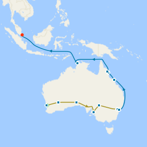 4Nts Indian Pacific Rail & Australia fr. Sydney to Singapore with Stays