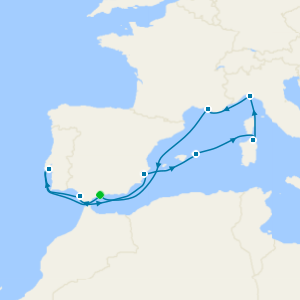 Spain, Portugal, Italy & France from Malaga