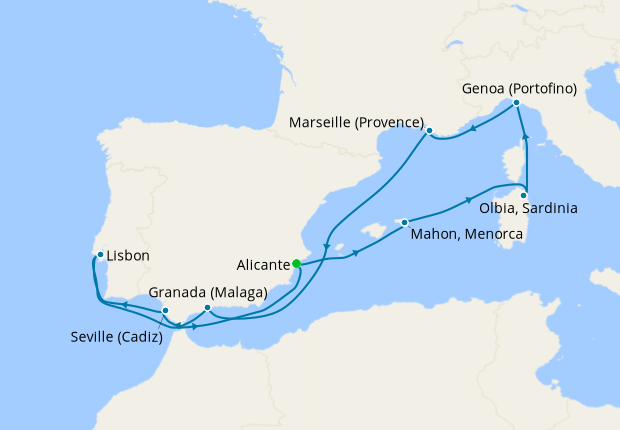Cruise Itinerary Map