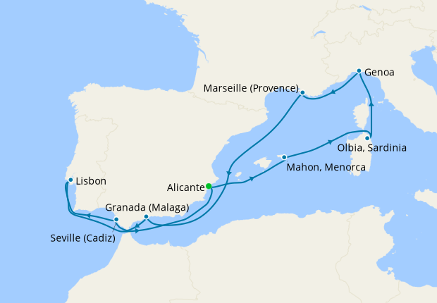 Cruise Itinerary Map