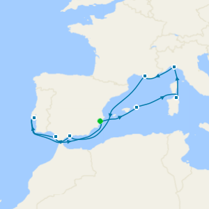 Spain, Italy, France & Portugal from Alicante