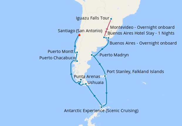 Cruise Itinerary Map