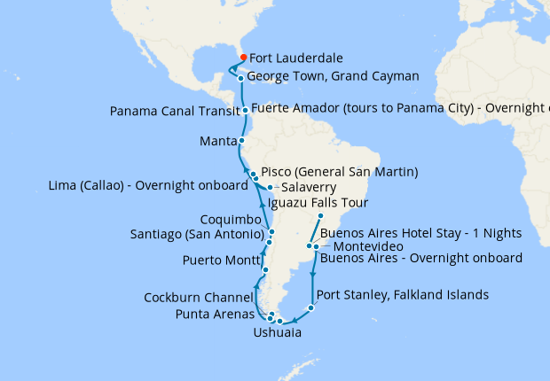 Cruise Itinerary Map