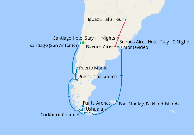 Cruise Itinerary Map