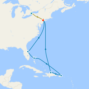 Niagara Falls, Eastern Caribbean & Perfect Day from New York with Stays