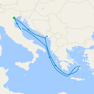 Italy, Montenegro & Greece from Venice (Marghera)