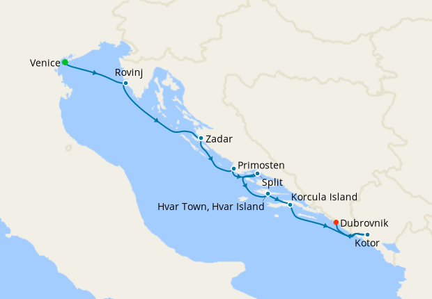 Cruise Itinerary Map