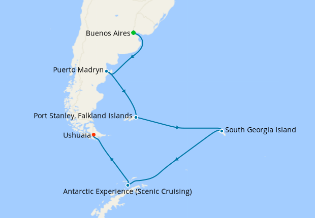 Cruise Itinerary Map