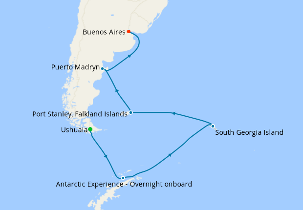 Cruise Itinerary Map