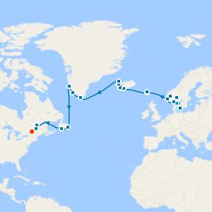 Scandinavia, Iceland, Greenland & Quebec with Copenhagen and Montreal Stays