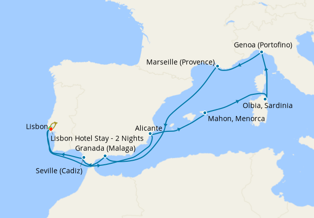 Cruise Itinerary Map
