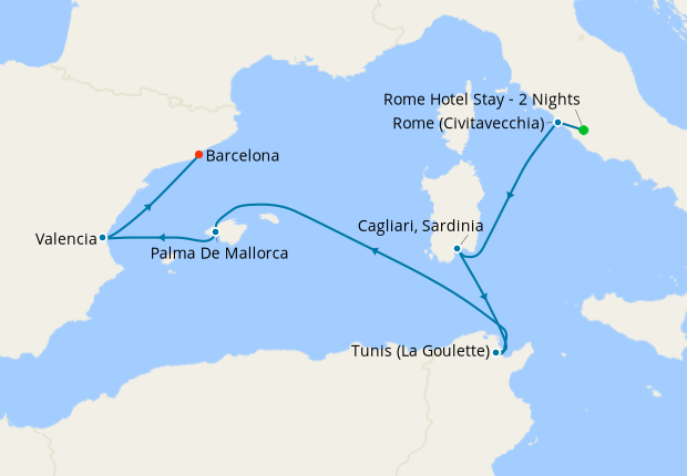 Cruise Itinerary Map