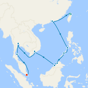Hong Kong, Malaysia & Thailand with Taipei & Sentosa Stays
