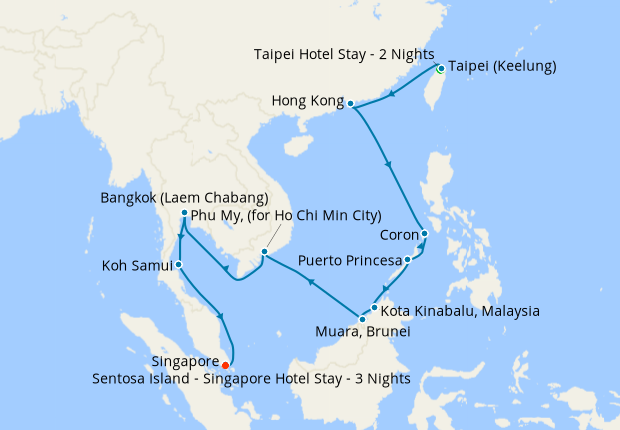 Cruise Itinerary Map