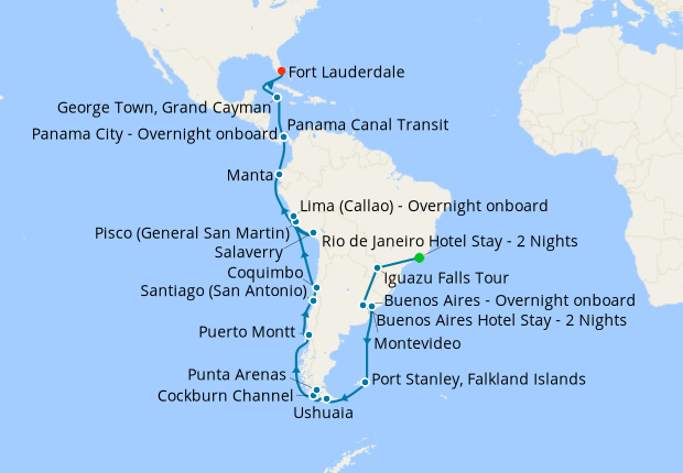 Cruise Itinerary Map