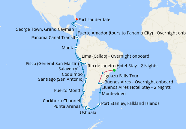 Cruise Itinerary Map
