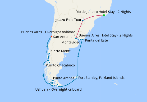 Cruise Itinerary Map