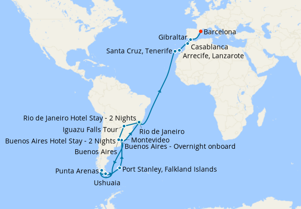 Cruise Itinerary Map