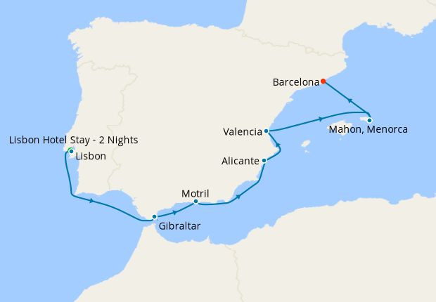 Cruise Itinerary Map