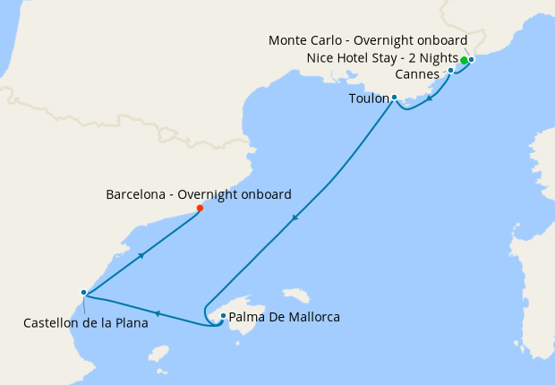 Cruise Itinerary Map