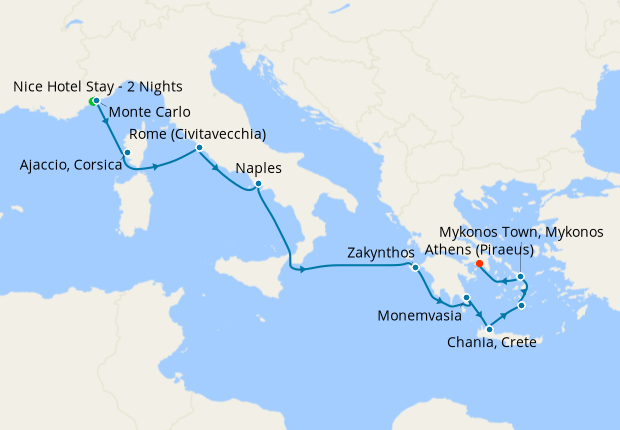 Cruise Itinerary Map