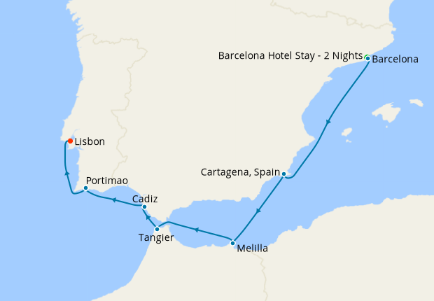 Cruise Itinerary Map