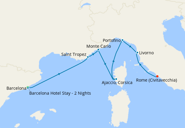 Cruise Itinerary Map