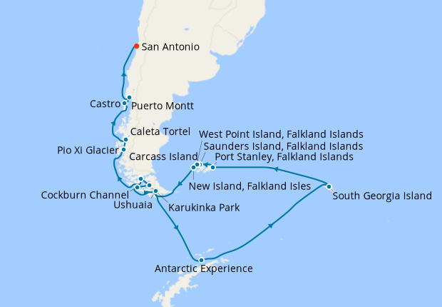 Cruise Itinerary Map