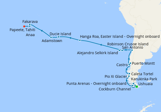 Cruise Itinerary Map