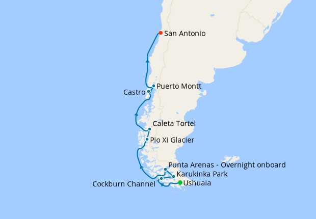 Cruise Itinerary Map