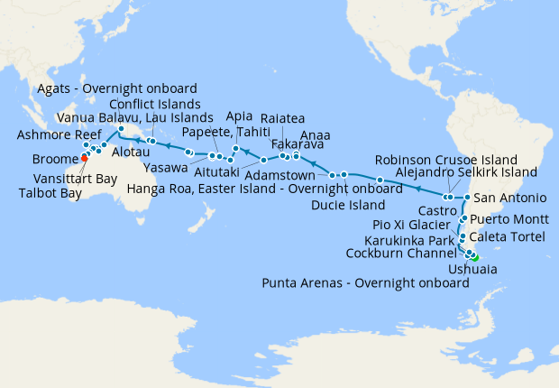 Cruise Itinerary Map