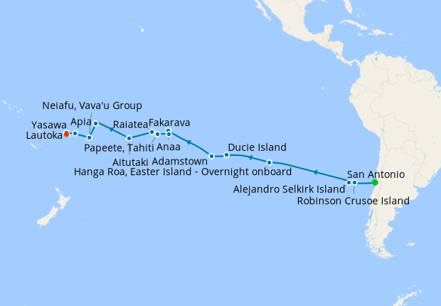 Cruise Itinerary Map