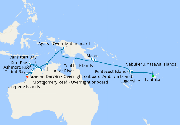 Cruise Itinerary Map