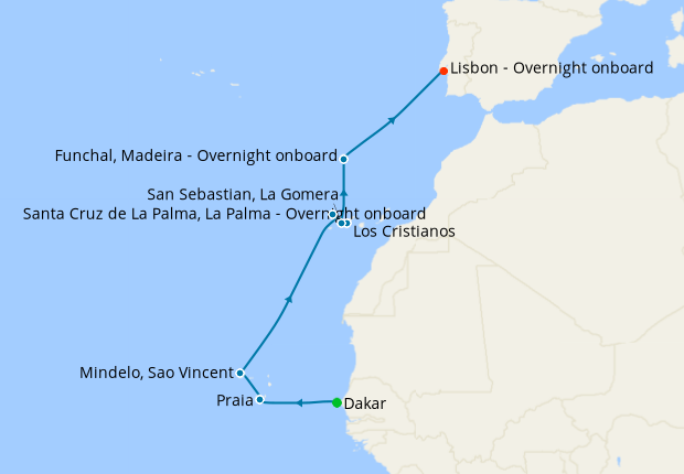 Cruise Itinerary Map