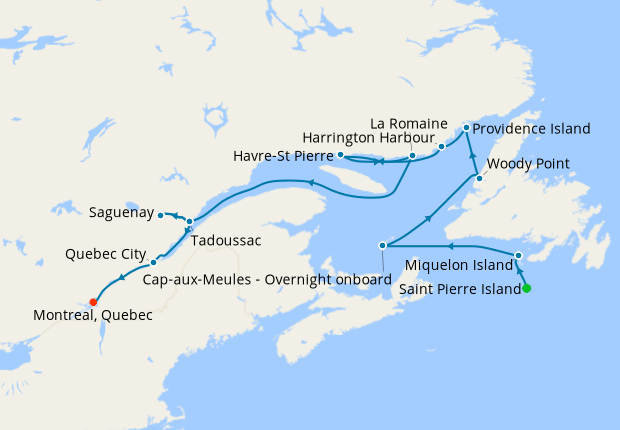 Cruise Itinerary Map