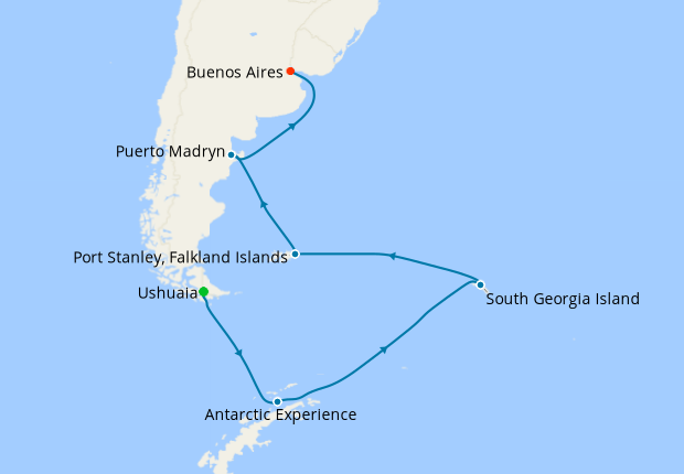 Cruise Itinerary Map