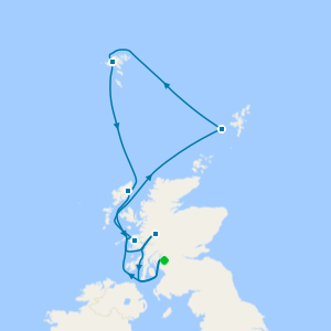 Scottish Archipelagos and the Faroe Islands from Glasgow